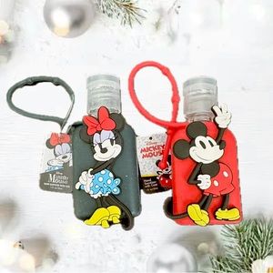 Disney Mickey Minnie Hand Sanitizer Case Keychains